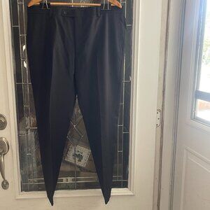 Awearness Kenneth Cole Black Pants Mens 38X32 Wool Blend Dress Slacks Stretch